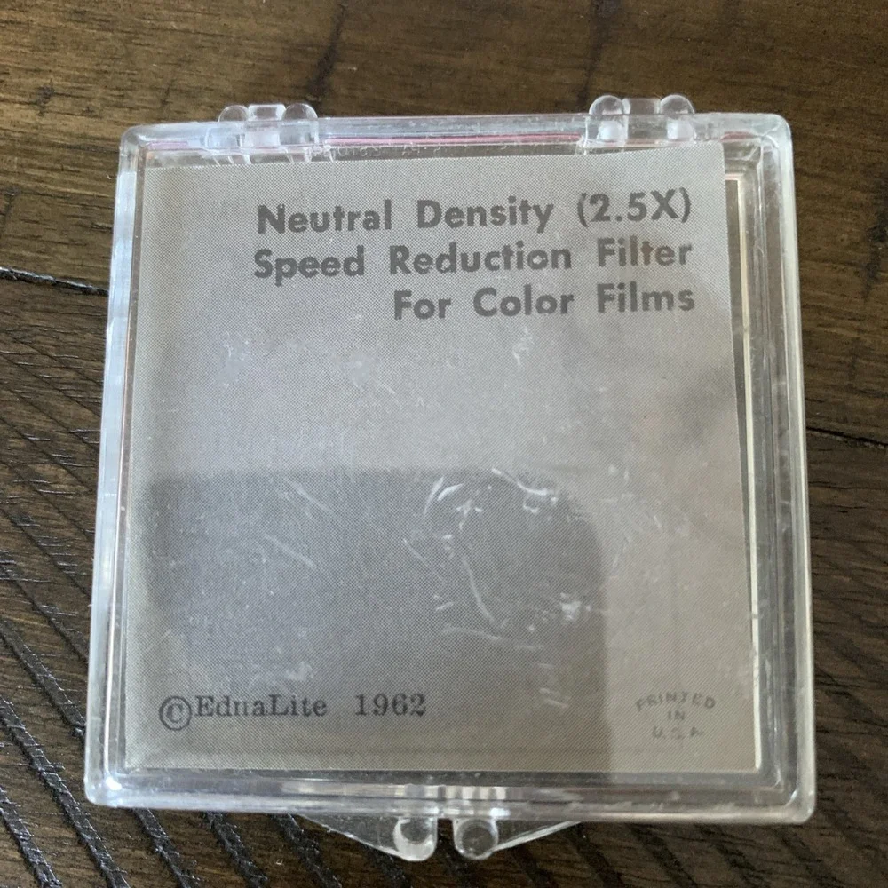 VTG 1962 EdnaLite Gold Heritage Neutral Density 2.5X‎ Coated Filter Color Films